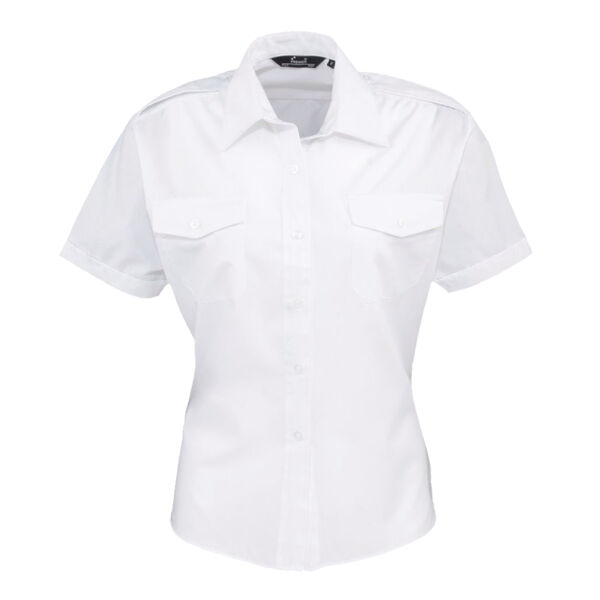 Premier Ladies Short Sleeve Pilot Shirt Thumbnail