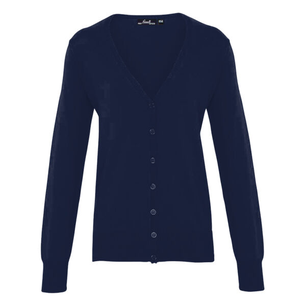 Premier Ladies Cotton Acrylic V Neck Cardigan Thumbnail