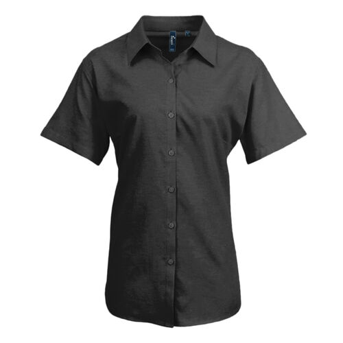 Premier Ladies Signature Short Sleeve Oxford Shirt Thumbnail
