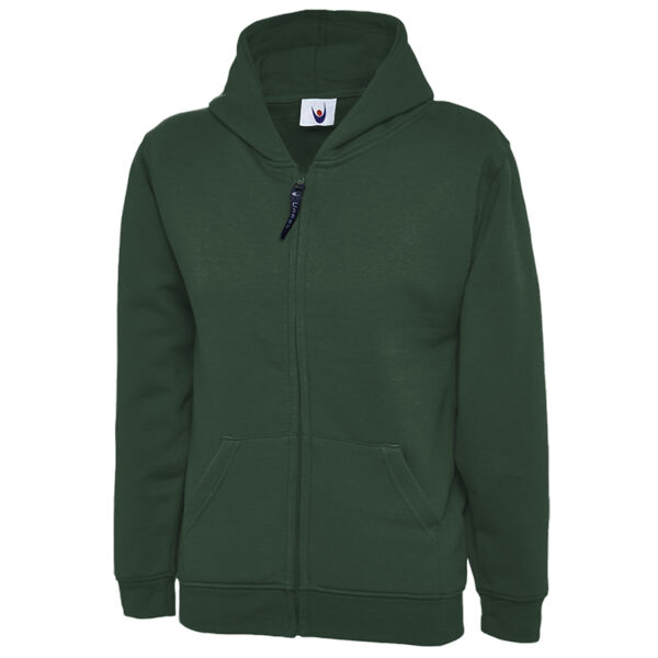 Childrens Classic Full Zip Hooded Sweatshirt Thumbnail