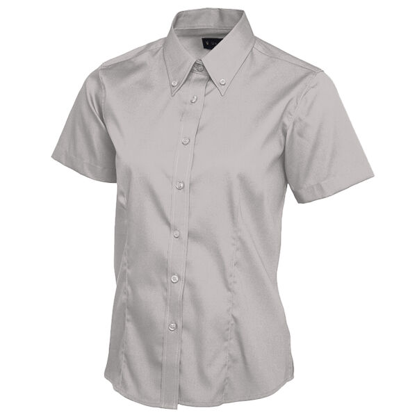 Ladies Pinpoint Oxford Half Sleeve Shirt Thumbnail
