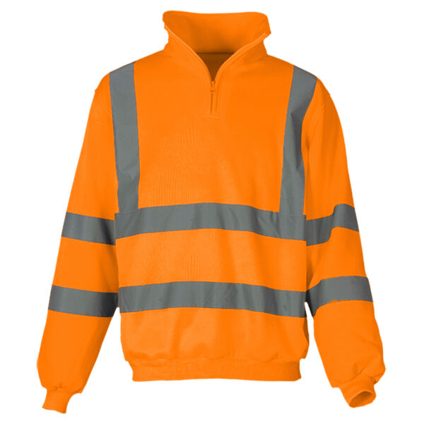 Yoko Hi-Vis Zip Neck Sweatshirt Thumbnail