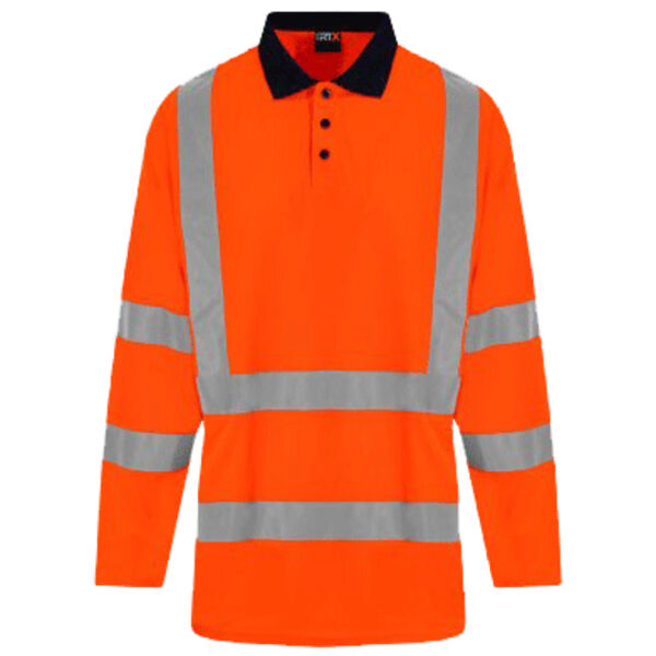 Pro RTX High Visibility Long Sleeve Polo Shirt Thumbnail